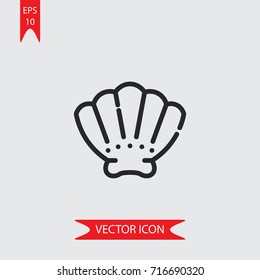 Shell vector icon, illustration symbol