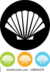 Shell vector icon isolated 
