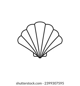 Shell vector icon Scallop logo sign