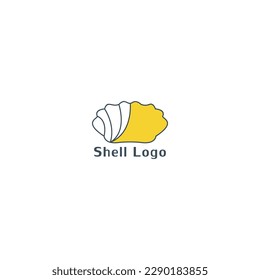 Shell vector icon. Simple flat symbol on white background