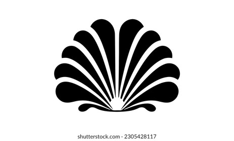 Shell vector icon. Simple flat symbol on white background.