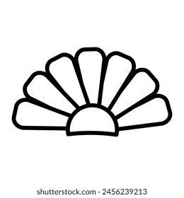 Shell Vector Line Icon Design