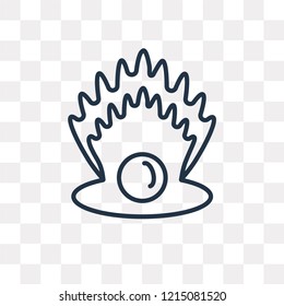 Shell vector outline icon isolated on transparent background, high quality linear Shell transparency concept can be used web and mobile
