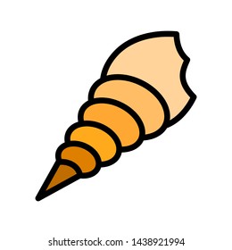 Shell vector, tropical related filled design icon