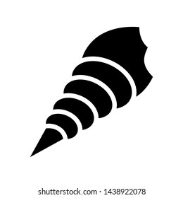 Shell vector, tropical related solid design icon