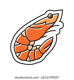shellfish allergen free product food color icon vector. shellfish allergen free product food sign. isolated symbol illustration