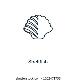 Shellfish concept line icon. Linear Shellfish concept outline symbol design. This simple element illustration can be used for web and mobile UI/UX.