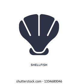 shellfish icon. Simple element illustration from stone age concept. shellfish editable symbol design on white background. Can be use for web and mobile.