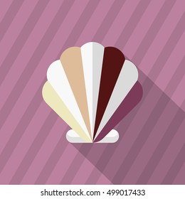 Shellfish  icon, Vector flat long shadow design. EPS10