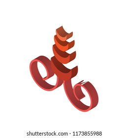 Shellfish isometric left top view 3D icon