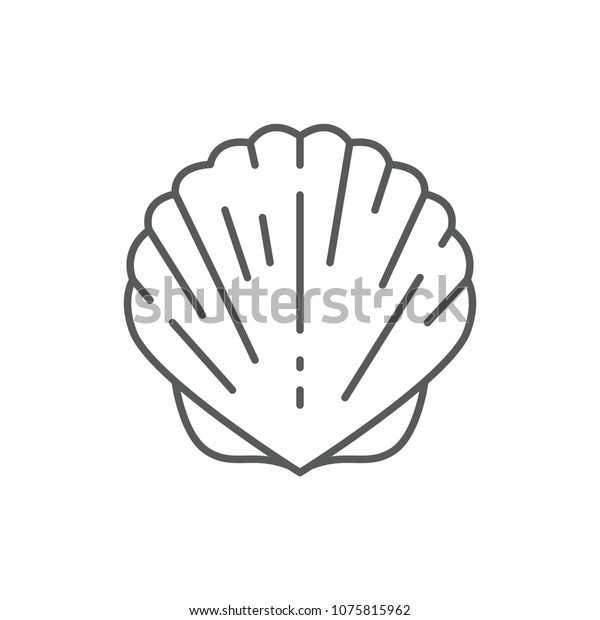 Shellfish Line Editable Pixel Perfect Icon Stock Vector Royalty Free