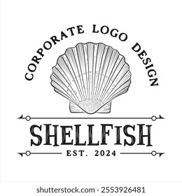 Shellfish logo, Fishing logo company design ideas, vector illustration