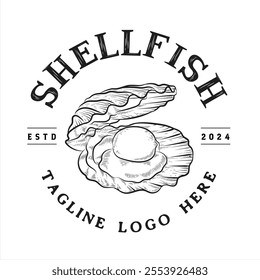 Shellfish logo, Fishing logo company design ideas, vector illustration