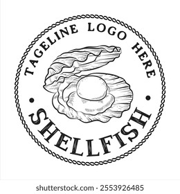 Shellfish logo, Fishing logo company design ideas, vector illustration