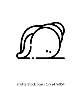 Iconos del contorno de las conchas. Ilustración vectorial. Trazo editable. Icono aislado adecuado para web, infografías, interfaz y aplicaciones.