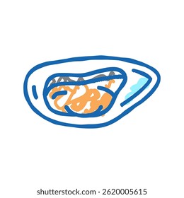 shellfish seafood doodle icon sketch vector. shellfish seafood sign. isolated symbol illustration