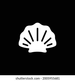 Shellfish or seafood line art icon isolated on white background. Vector illustration