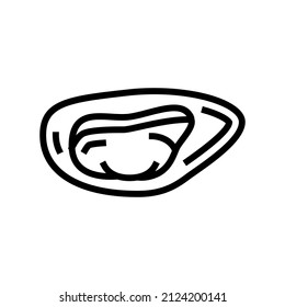 shellfish seafood line icon vector. shellfish seafood sign. isolated contour symbol black illustration
