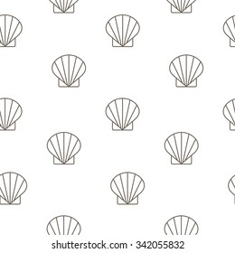 Shellfish seamless pattern.