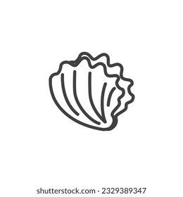 Shellfish shell line icon. linear style sign for mobile concept and web design. Shellfish outline vector icon. Symbol, logo illustration. Vector graphics
