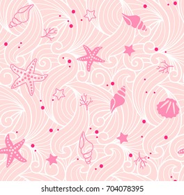 shellfish summer beach pattern