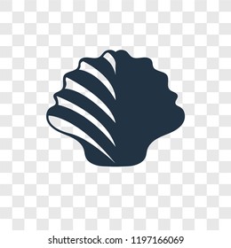 Shellfish vector icon isolated on transparent background, Shellfish transparency logo concept