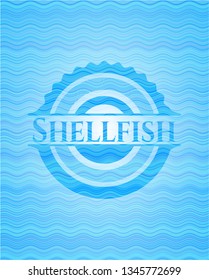 Shellfish water wave style emblem.