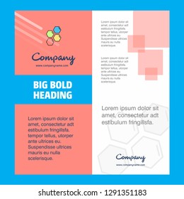 Shells  Company Brochure Title Page Design. Company profile, annual report, presentations, leaflet Vector Background