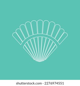 Shells line simple logo symbol icon vector graphic design illustration