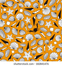 Shells on sand pattern
