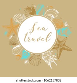 Shells & stones is a set of illustrations drawn by ink and pen. For your design, posters, postcards, invitations, menus, weddings and more. 