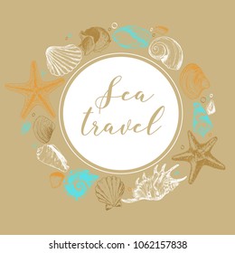 Shells & stones is a set of illustrations drawn by ink and pen. For your design, posters, postcards, invitations, menus, weddings and more. 