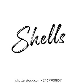 shells text on white background.