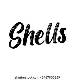 shells text on white background.