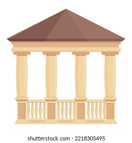 Shelter art icon cartoon vector. Pergola house. Building park