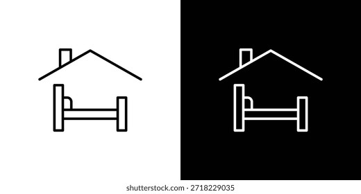 Iconos de camas de refugio para Elementos UI. Ilustración vectorial de alta calidad.