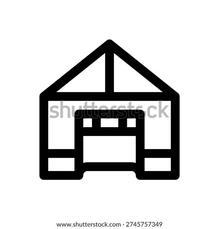 Shelter. Editable stroke vector icon.
