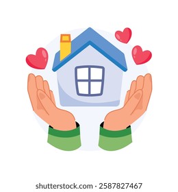 Shelter Home Concepts Style illustrations. EPS 10 File stock illustration