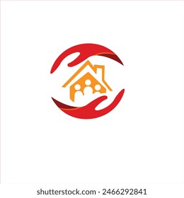 Shelter Homes with people vector eps format