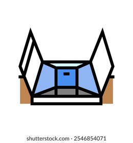 abrigo furacão ícone cor vetor. abrigo furacão sinal de desastre. símbolo isolado ilustração