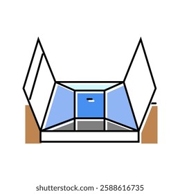 shelter hurricane disaster color icon vector. shelter hurricane disaster sign. isolated symbol illustration