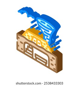 abrigo furacão desastre ícone isométrico vetor. abrigo furacão sinal de desastre. ilustração símbolo isolado