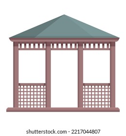 Shelter icon cartoon vector. Pergola house. Outdoor pavilion