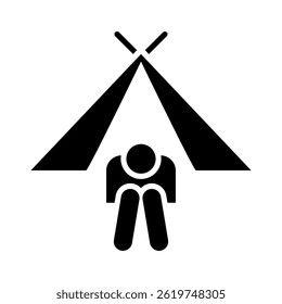 Elemento de icono de refugio para diseño