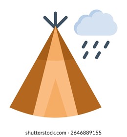 Shelter Icon Flat Vector Illustration