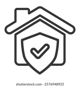 Shelter Icon Lineal Style Vector Illustration