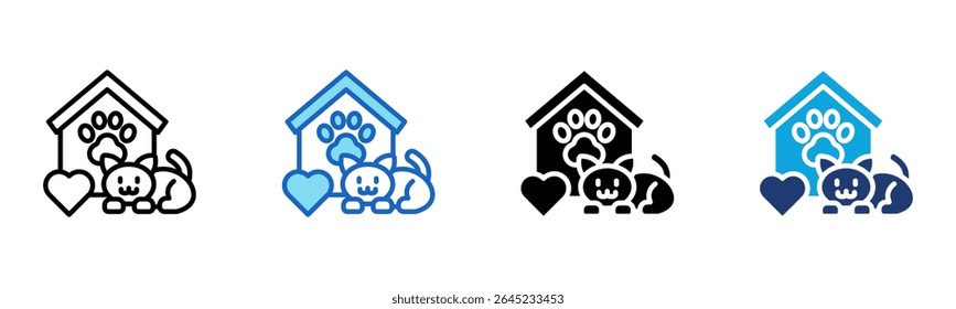 Shelter icon Multi Style Vector Illustration