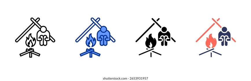 Colección de varios estilos de hoja de iconos de refugio