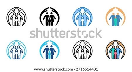 Shelter icons set multiple style collection. 
