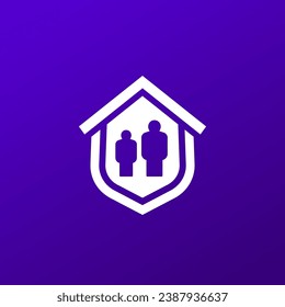 shelter logo, safe house vector icon